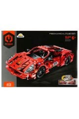 Çek Bırak Kırmızı Süper Araba 437 Parça – Mekanik Yapı Seti, Açılır Kapılı, Koleksiyonluk Model Araba