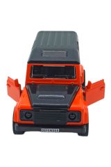 Metal Jeep Çek Bırak Özellikli Açılır Kapılı 11cm. Oyuncak Metal Jeep Turuncu