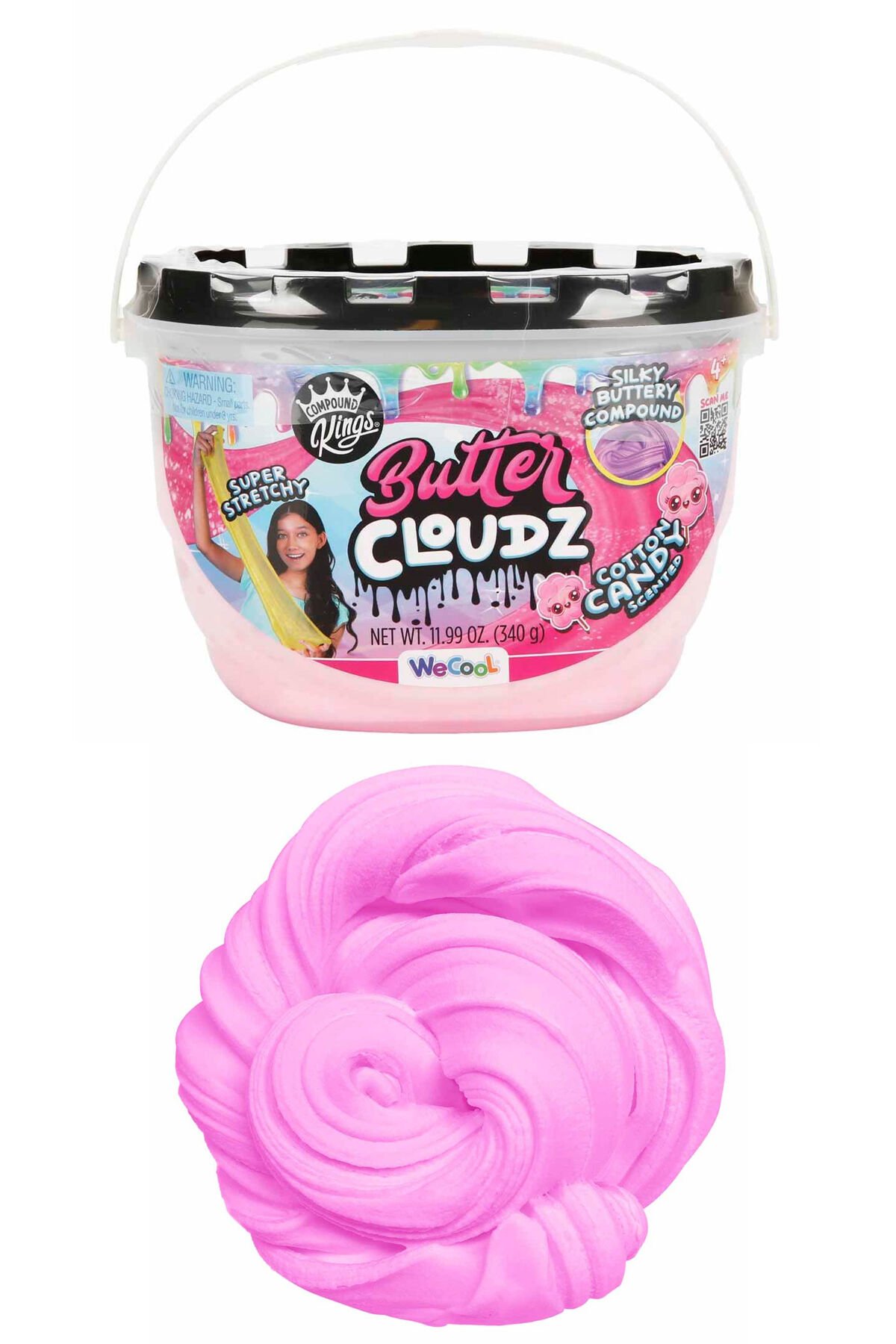 Butter Cloudz Slime 380gr. Pembe Slime: Pamuk Şeker Gibi Yumuşacık, Süper Esnek Eğlence!