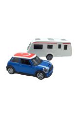 Oyuncak Metal Mini Cooperlı Çek Bırak Özellikli Oyuncak Karavan 30cm.