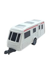Oyuncak Metal Kırmızı Jeepli Çek Bırak Özellikli Oyuncak Karavan 32cm.