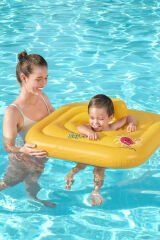 Swim Safe ABC™ WonderSplash™ Üçlü Simit Bebek Kare Bot Binici 76 cm: Bebeğinizin Suyla İlk Güvenli Tanışması!