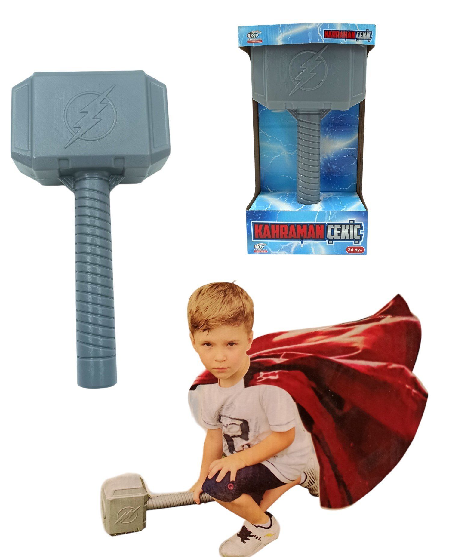 Thor Çekiç Oyuncak Süper Kahraman Thor Çekiçi 34cm.