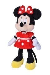 Minnie Kırmızı Elbiseli Peluş 30 cm ile Minnie'nin Sihirli Dünyasına Girin!