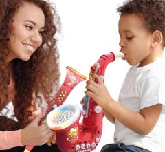Oyuncak Saksafon Oyuncak Enstürman Saxophone 26cm. Müzik Aleti Kırmızı