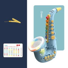 Oyuncak Saksafon Oyuncak Enstürman Saxophone 26cm. Müzik Aleti Yeşil