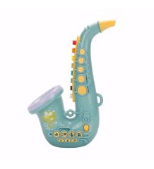Oyuncak Saksafon Oyuncak Enstürman Saxophone 26cm. Müzik Aleti Yeşil