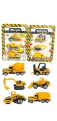 Oyuncak Inşaat Makinaları Metal Mini İnşaat Araçları Seti 6 lı set