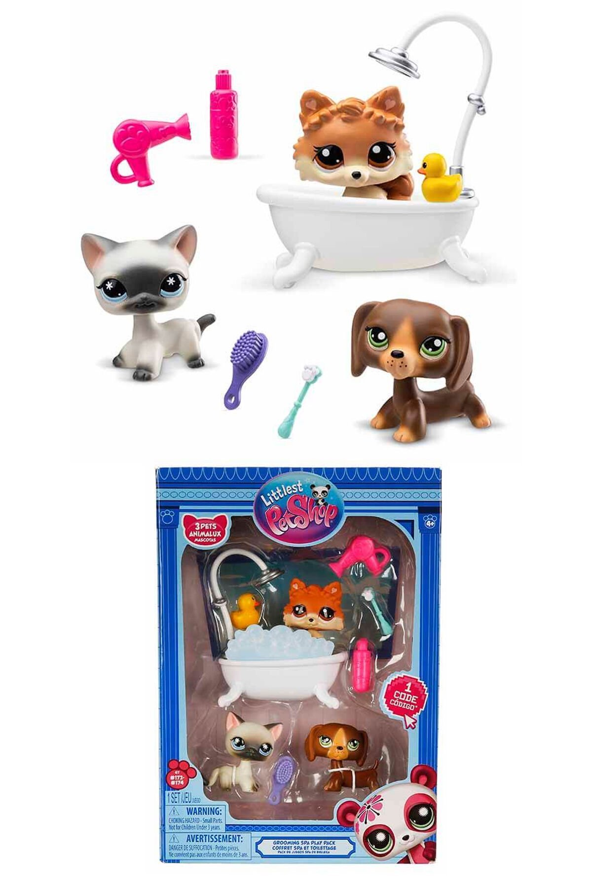 Littlest Pet Shop Minişler Spa Oyun Seti S3 ile Köpükler İçinde Eğlence!