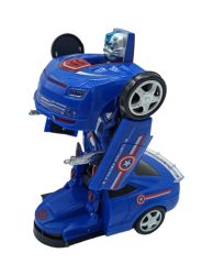 Kaptan Amerika Arabası Kendiliğinden Robota Dönüşebilen Çarpıp Dönen Araba 23cm.