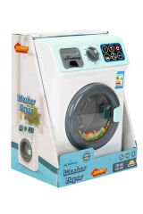 Minikler İçin Gerçek Yıkama Deneyimi: Sesli ve Işıklı Yeşil Çamaşır Makinesi