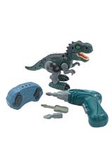 Eğlence Dolu Kumandalı Oyuncak Dinozor Sesli, Işıklı ve Pilli Matkabıyla Sök-Tak Özellikli 30cm.