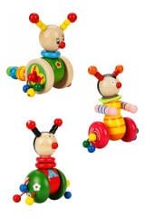 Doğal Ahşaptan Doğmuş Eğlence Ahşap İttir Götür Sopalı Müzisyen Hayvanlar