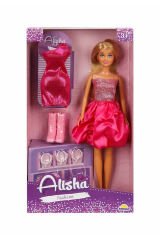 Alisha Gece Elbiseli Bebek Oyun Seti – Moda Tutkunları İçin Parıltılı Bir Dünya!