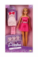 Alisha Gece Elbiseli Bebek Oyun Seti – Moda Tutkunları İçin Parıltılı Bir Dünya!