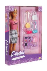 Alisha Fashion Aksesuarlı Bebek Seti ile Şıklık Oyuna Dönüşüyor!