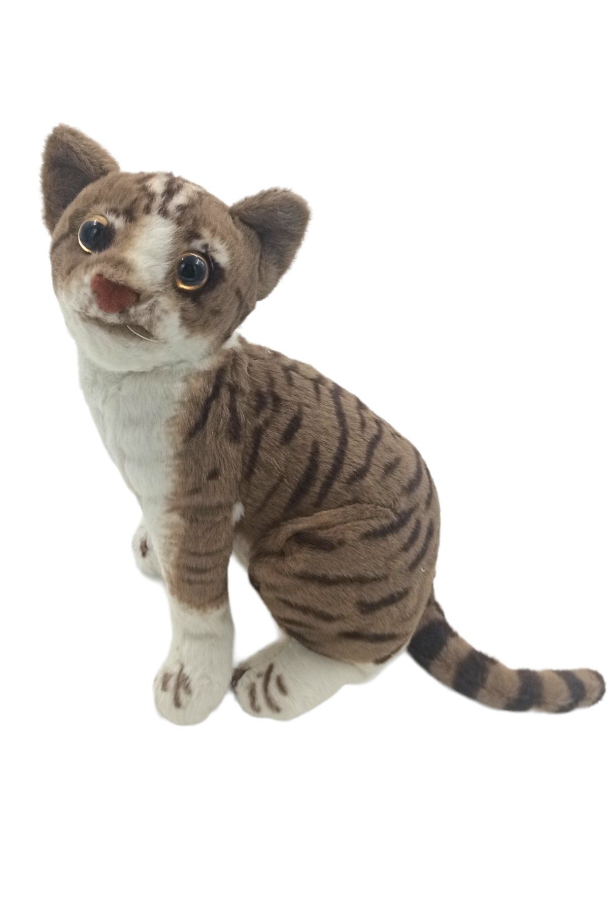 Yumuşacık Sevgi Dolu Arkadaş 20 cm.lik Oyuncak Kahverengi Peluş Kedi