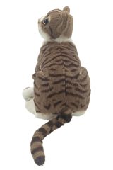 Yumuşacık Sevgi Dolu Arkadaş 20 cm.lik Oyuncak Kahverengi Peluş Kedi