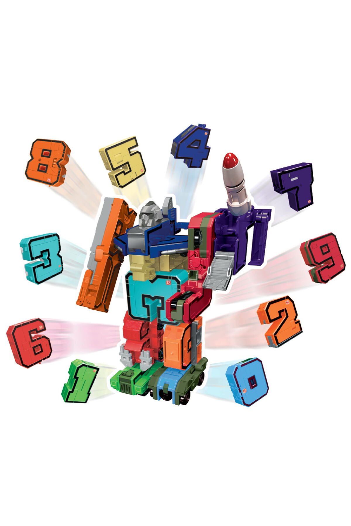 Rakamlar Araçlara Dönüşüyor – Mega Pocket Morphers 10'lu Set!