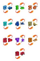 Rakamlar Araçlara Dönüşüyor – Mega Pocket Morphers 10'lu Set!