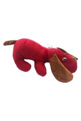 Sonsuz Sadakat: 25 cm.lik Sevimli Miskin Köpek Bordo