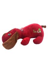 Sonsuz Sadakat: 25 cm.lik Sevimli Miskin Köpek Bordo