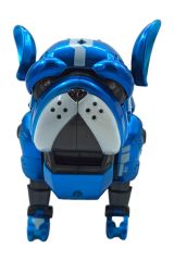 Havlayan, Işıklı ve Ayarlanabilir Oyuncak Robot Metal Köpek 12cm. Mavi