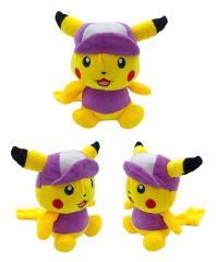 Pokemon Peluş Pikachu Sevimli Renkli Peluş Oyuncakları Mor 20cm.