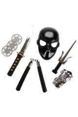 Ninja Maskeli Savaşçı Seti 8 Parça Çocuk Rol Oyun Oyuncağı