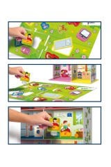 Çocuklar İçin Montessori 3D Ev Yapım ve Yerleştirme Oyunu Seti