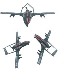 Bayraktar TB Oyuncak Uçak Maketi Çek Bırak Özellikli Standlı 23cm.