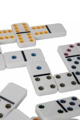 Metal Kutulu 28’li Renkli Domino – 6 Renk Eğlenceli Oyun Seti