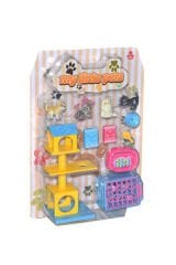 4 Hayvan Figürlü My Little Pet’s Set + Mama ve Aksesuarlar