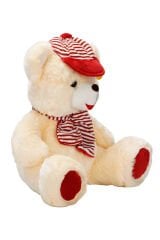 50 cm Şapkalı Atkılı Peluş Ayı - Yumuşacık Hediye