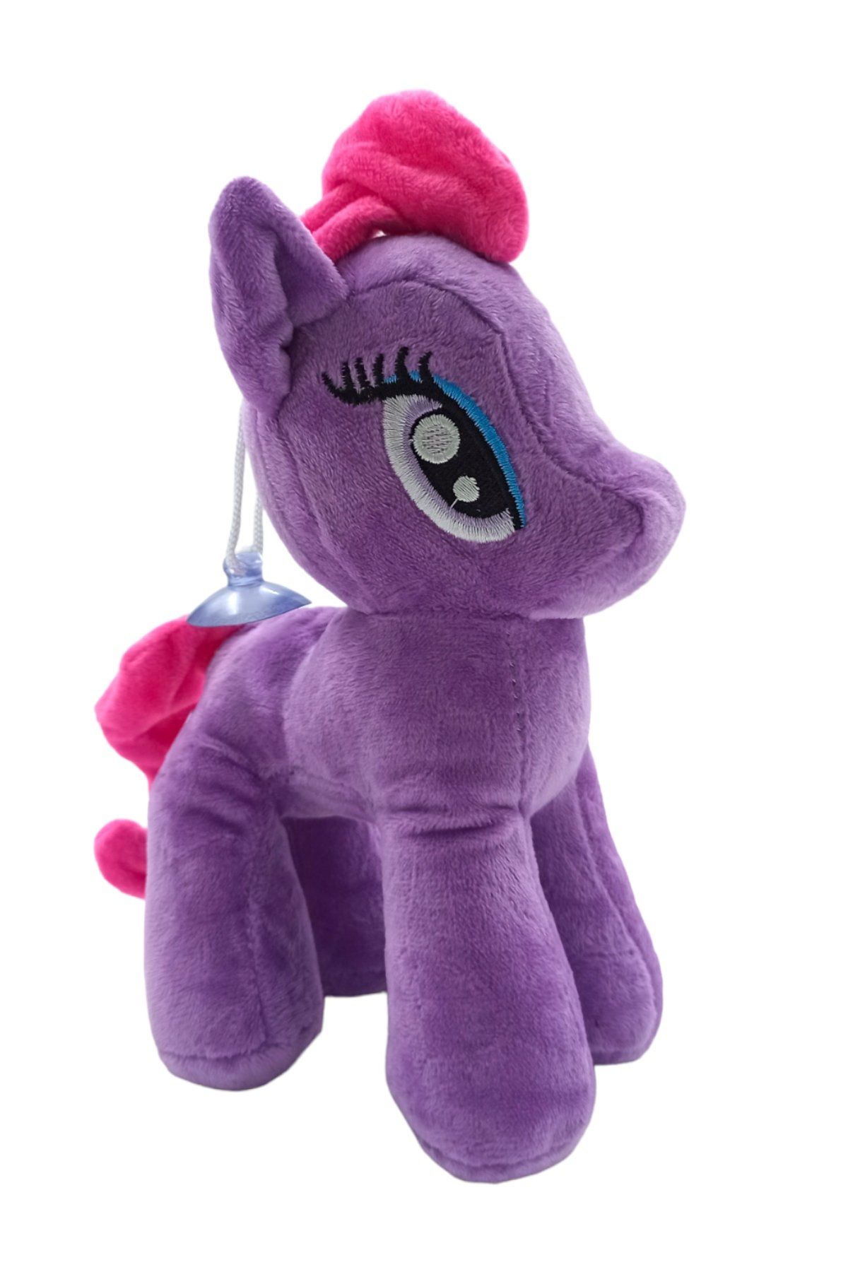 Eğlence Dolu Maceralar İçin Asılabilir Oyuncak Mor Renkli Peluş Pony Figürü 23cm.