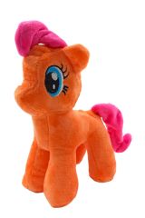 Çocukların Favorisi: Vantuzlu Peluş Pony Figürü Turuncu Renkli 23cm.
