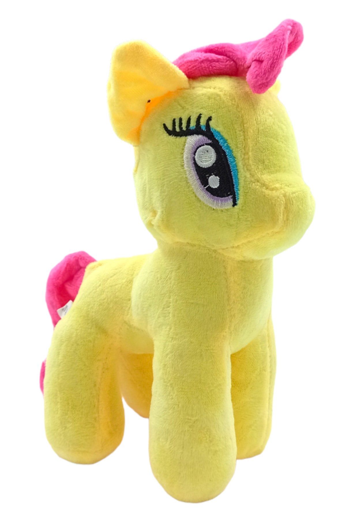 Çocuklar İçin Eğlenceli Oyun Arkadaşı: Asılabilir Peluş Pony Sarı Renkli 23cm.