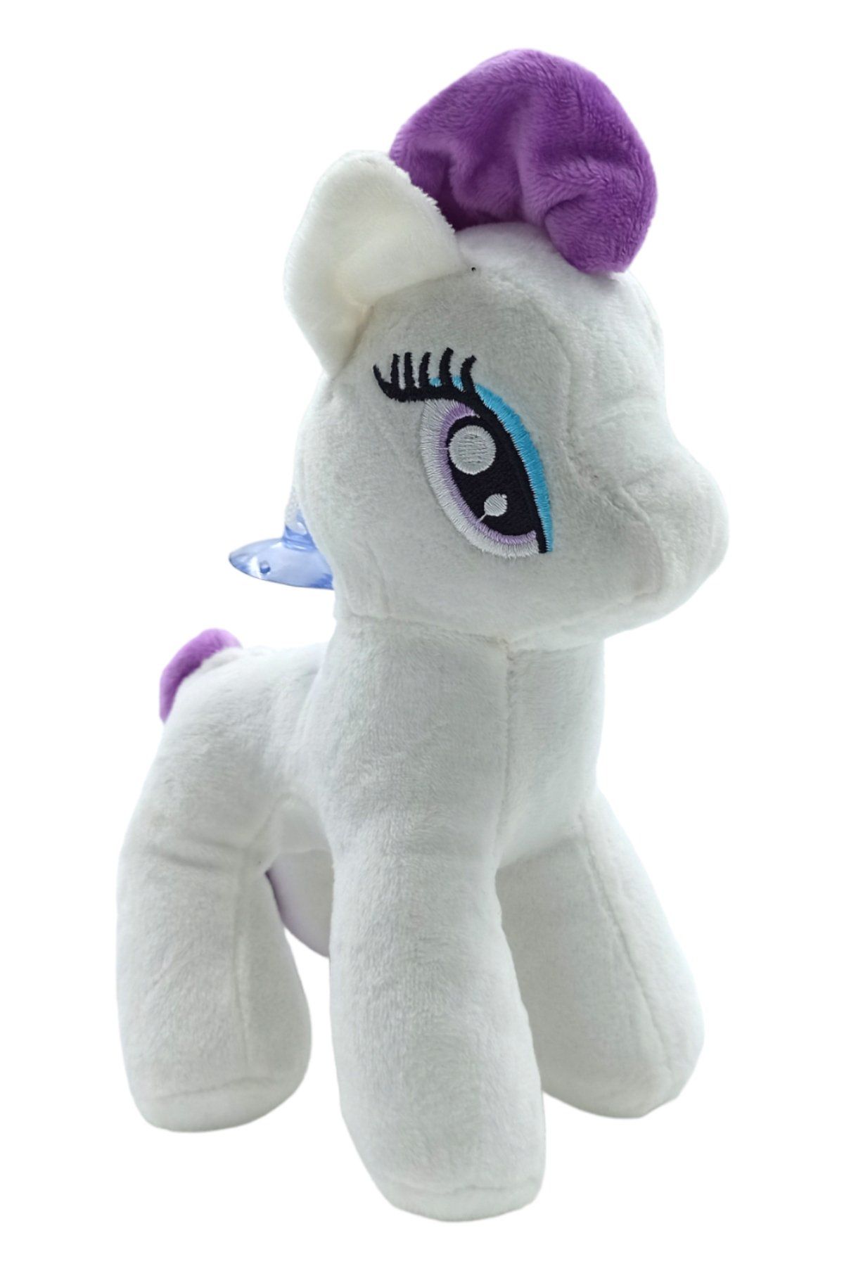 Çocukların Hayallerini Canlandıran Beyaz Renkli Peluş Pony Figürü 23cm.
