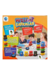 Hızlı Şapkalar Kutu Oyunu - Çocuklar İçin Refleks, Zeka ve Dikkat Geliştirici Eğitici Aile Oyunu