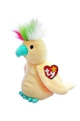 TY Beanie Babies Pompom Krem Kakadu 20 cm Peluş Oyuncak | Orijinal TY Kuş Peluş | Yumuşak & Renkli Koleksiyon Oyuncağı
