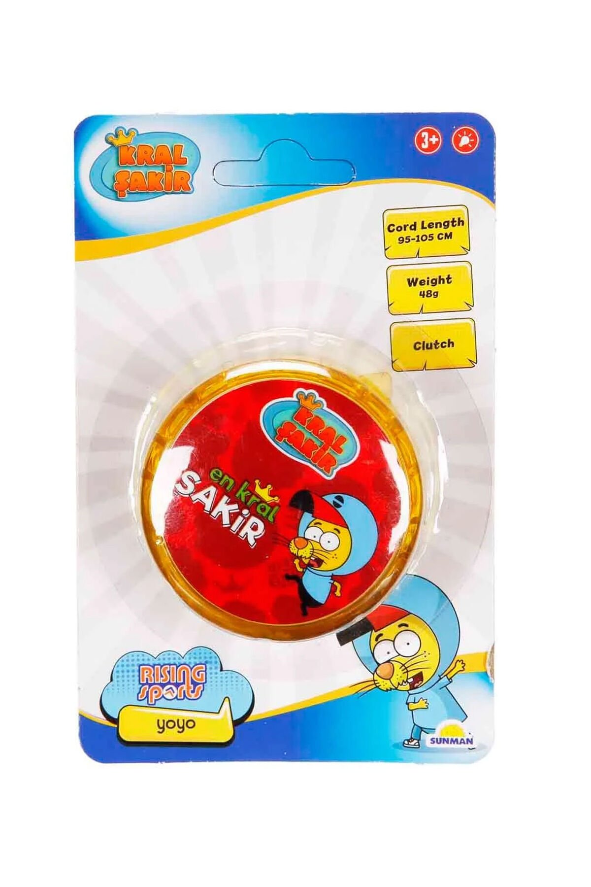 Işıklı Kral Şakir Yoyo Sarı 6 cm – Lisanslı, Parlayan Yoyo Oyuncağı