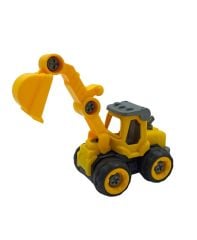 Oyuncak Sök Tak İş Makinaları 4lü Set Dozer, Kepçe, Silindir, Yol Delici