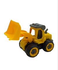 Oyuncak Sök Tak İş Makinaları 4lü Set Dozer, Kepçe, Silindir, Yol Delici