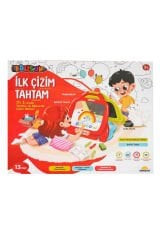 3in1 İlk Çizim Tahtam – Kara, Beyaz ve Şeffaf Tahta Seti, Kalemli & Tebeşirli Çocuk Çizim Oyuncağı