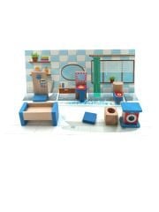 Minik Eller Büyük Keyif! Ahşap Minyatür Oyuncak Banyo Seti