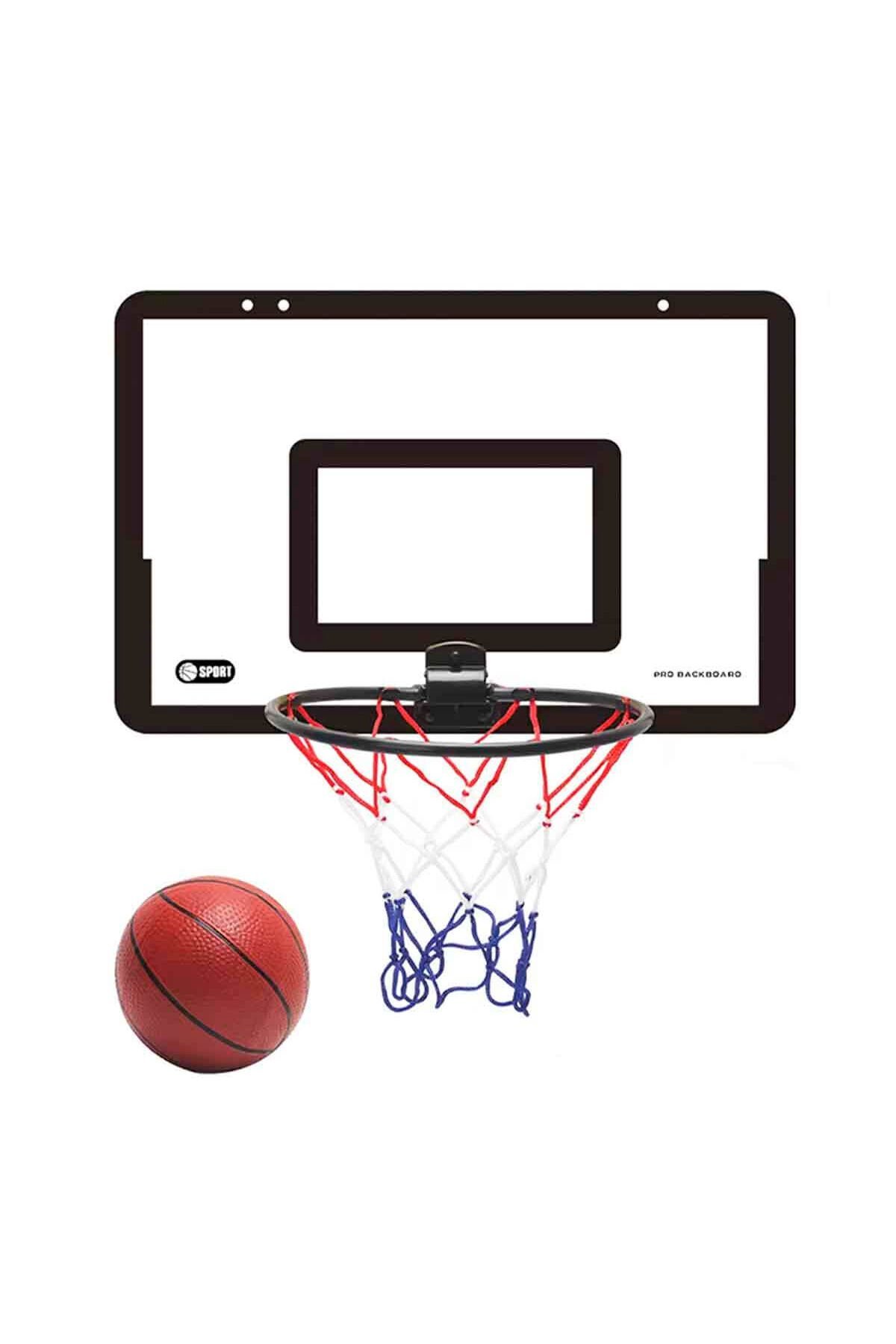 Metal Çemberli Basket Potası – Duvara Asılabilir Çocuk Basketbol Seti Toplu