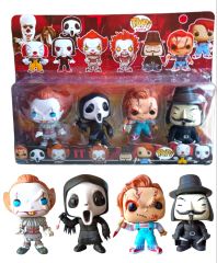 Funko Pop İt 2 Mavie V For Vendetta Pennywise Chucky  Ghost Face 4lü Figür