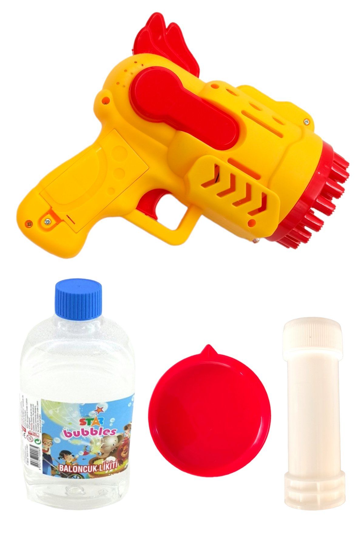 Büyülü Baloncuklarla Dolu Macera: Yerli Üretim 16cm. Süper Baloncuk Tabancası 500ml. Solüsyon Hediye