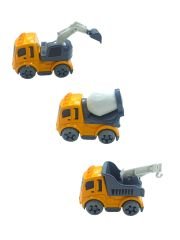 Mini İnşaat - İş Makinası Evde! 3'lü Kırılmaz Araç Seti ile Çocuklar Keşfe Dair!