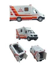Mini Oyuncak Metal Ambulans ile Heyecanlı Kurtarma Operasyonları! 10cm.